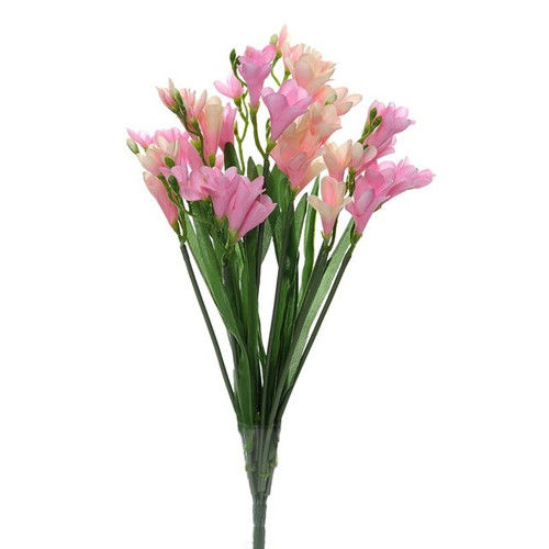 Artificial Freesia Bush Pink 52 cm