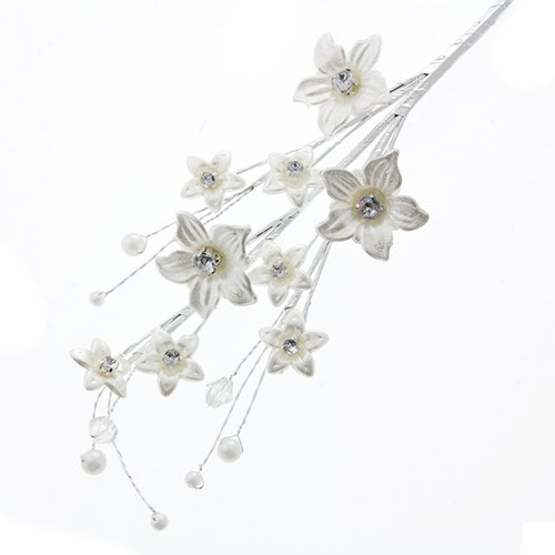 Forget Me Not Leaf Spray Pearl 26 cm from Country Baskets