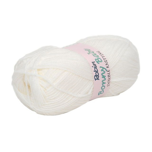 Bonny Babe Yarn Double Knit White 100g
