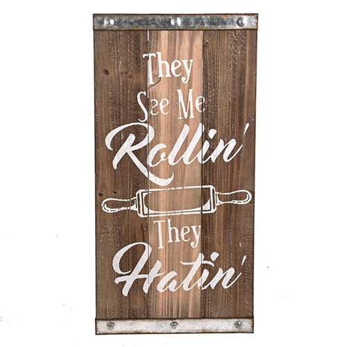 Lyric Plaque Wood and Metal Rolling Pin from Country Baskets