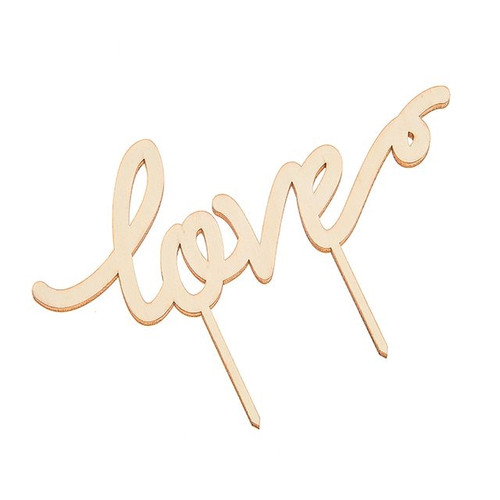Love Cake Topper Natural from Country Baskets