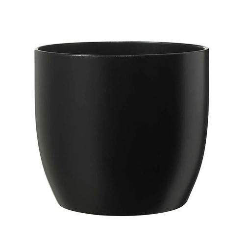 Basel Ceramic Pot Matt Black H10 cm