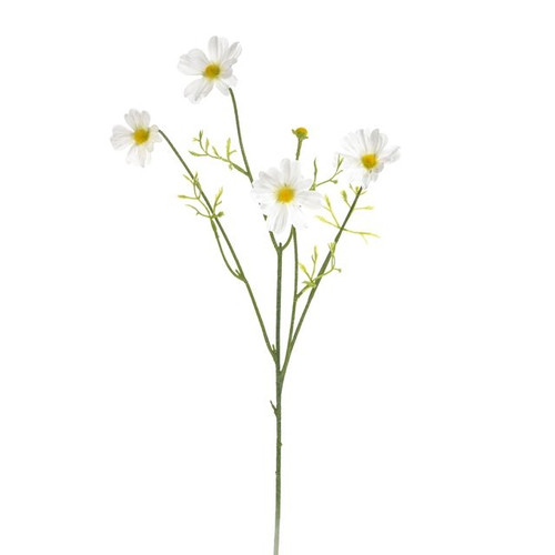 Artificial Cosmos Spray White 68 cm