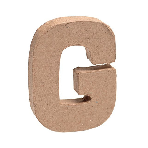 Paper Mache Mini Letter G from Country Baskets
