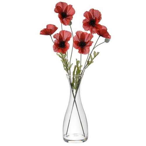 Artificial Poppy Flower Arrangement Red 52 cm