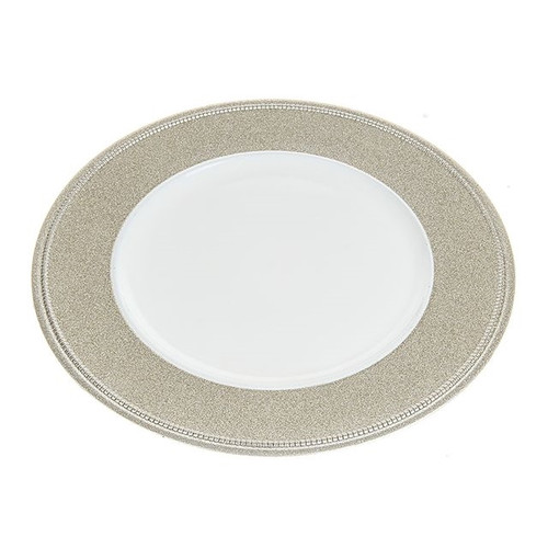 Charger Plate White & Champagne 33 cm