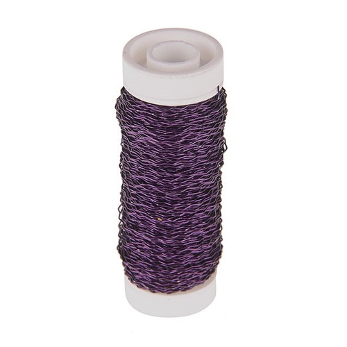 Bullion Wire Purple 0.3 mm from Country Baskets