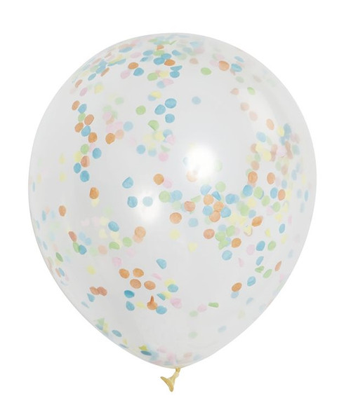 Multi Colour Confetti Balloon Pack of 6