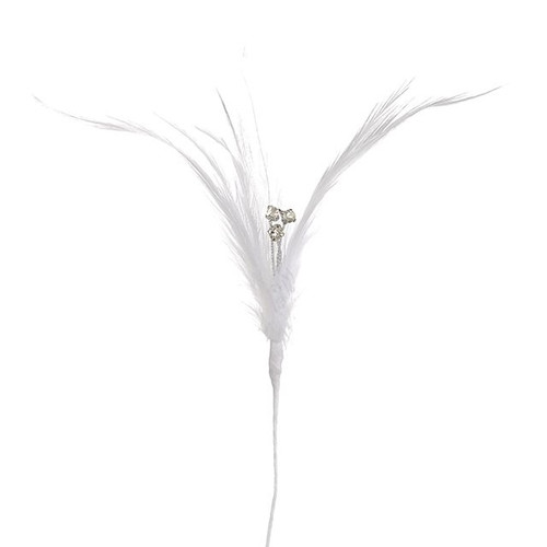 Feather Flutter Pick White