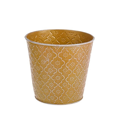 Blaze Pot Dapple Gold 14 cm from Country Baskets