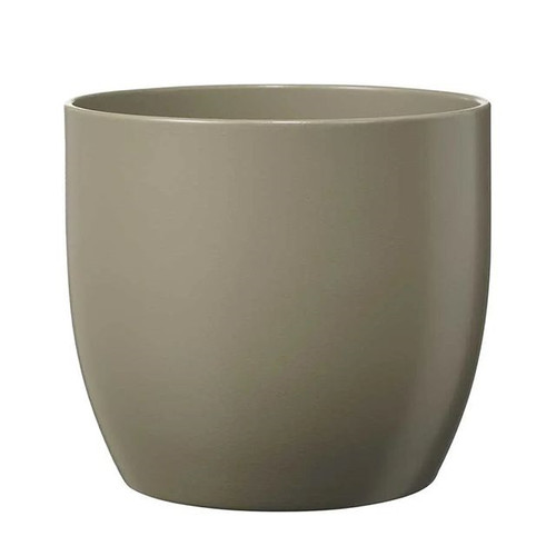Basel Fashion Ceramic Pot Matt Light Grey H15 cm