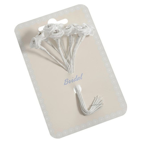 Diamante Rib Rose White from Country Baskets
