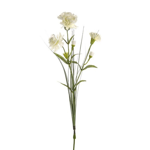 Artificial Carnation Spray Ivory 65 cm