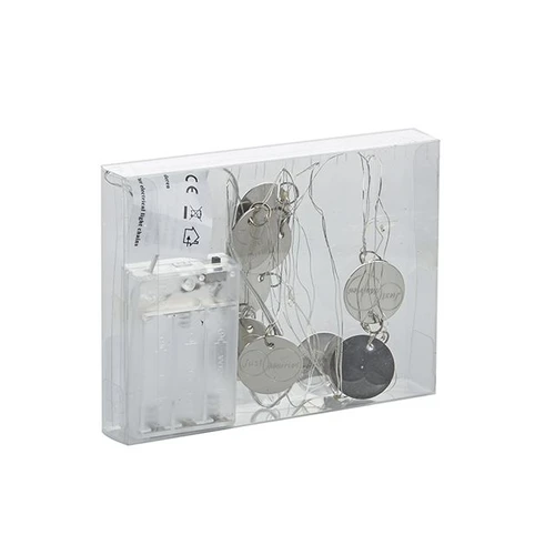 Just Married LED Light Chain Silver Battery Operated from Country Baskets