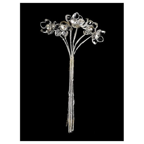 Diamante Crystal Flower Stems 6 Pack