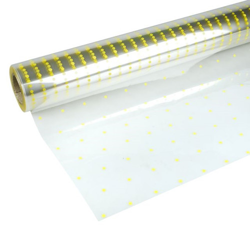 Dot Cellophane Roll Yellow 100 m