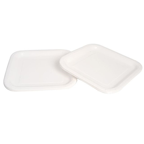 White Square Paper Plates 14 Pack