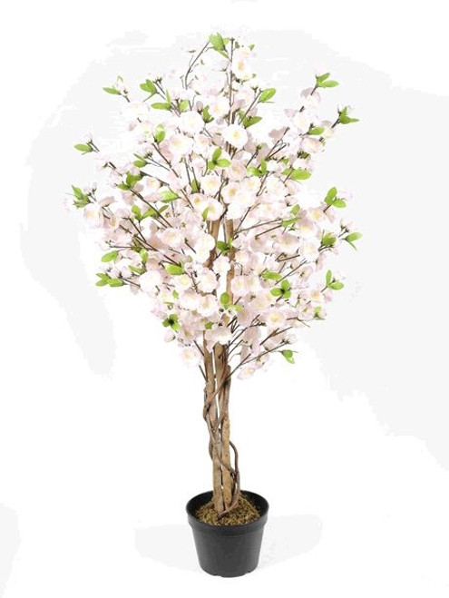 Artificial Potted Blossom Tree Pale Pink 1.2 m