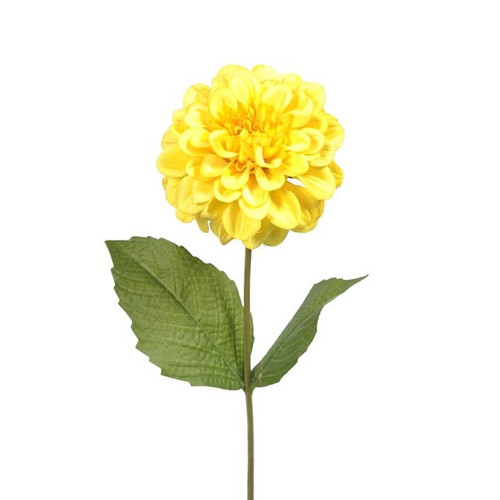 Artificial Zinnia Yellow 46 cm