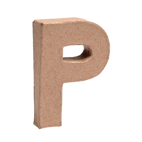 Paper Mache Mini Letter P from Country Baskets