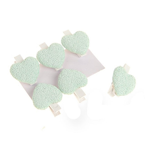 Heart Peg Mint Set Of 6 from Country Baskets