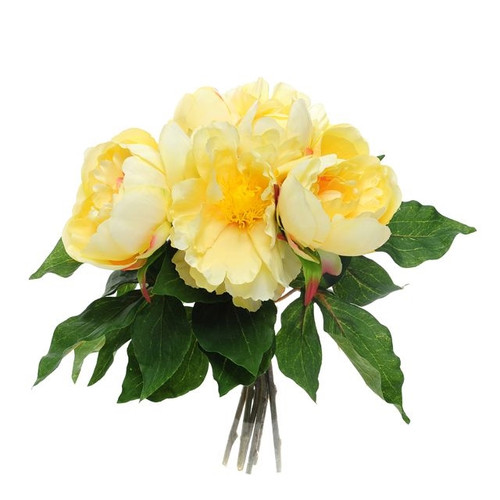 Artificial Peony Bundle Yellow 28 cm