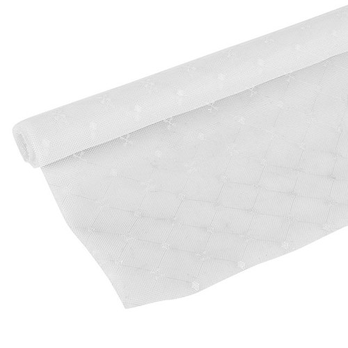 Fabric Roll Mesh Geometric Dots White 50Cm X 5M from Country Baskets