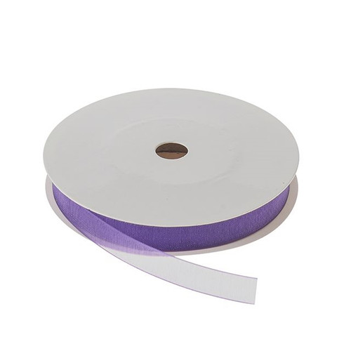 Organza Ribbon Purple 9 mm x 25 m from Country Baskets