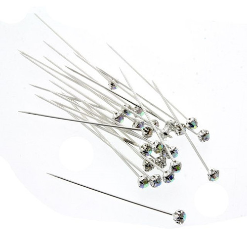 Diamante Corsage Pin Iridescent 4 cm