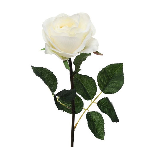 Artificial Prize Single Stem Rose Cream 64 cm