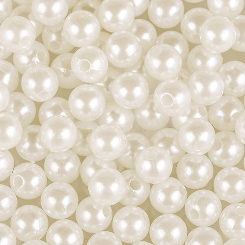 Plastic Pearl Beads Champagne 10 mm