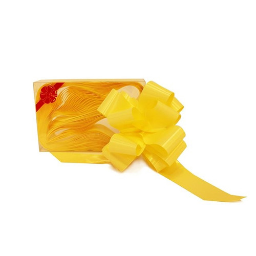 Pull Bows Light Yellow 20 Pack