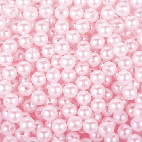 Plastic Pearl Beads Rose 8 mm