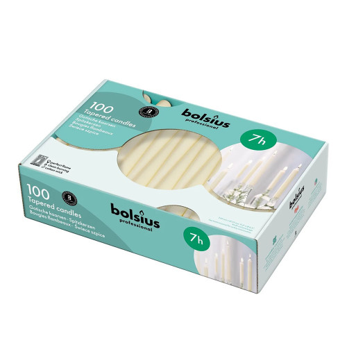 Bolsius Professional Tapered Candle 240/23 - Ivory - Box of 100