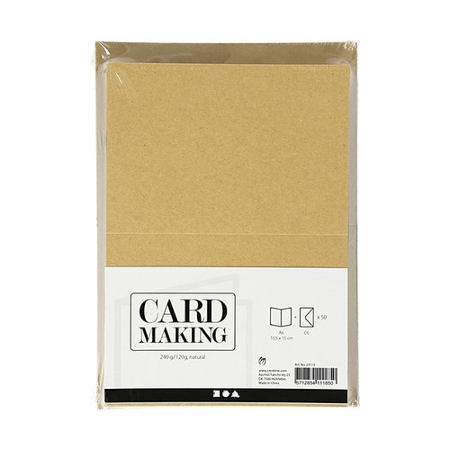 Cards & Envelopes A6 Kraft