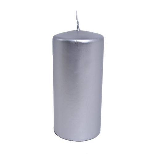 Silver Pillar Candle