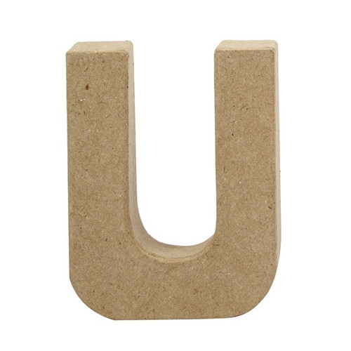 Paper Mache Mini Letter U from Country Baskets