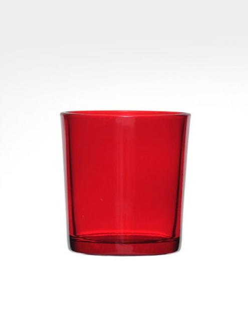 Red Glass Candle Holder 6.5 cm
