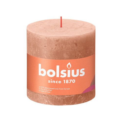 Bolsius Rustic Shine Pillar Candle 100 x 100 - Creamy Caramel from Country Baskets