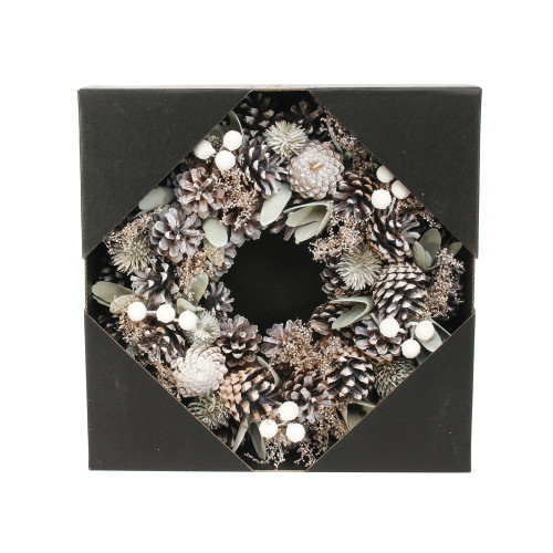 Soft Greens Natural Wreath (30cm) from Country Baskets