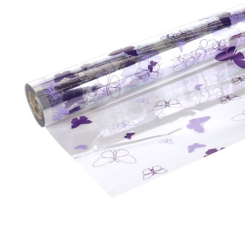 Butterfly Cellophane Roll Purple 100 m