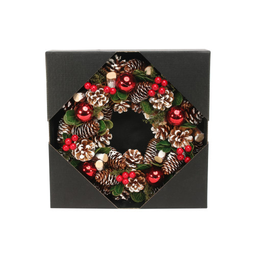 RED Bauble And Berry Wreath