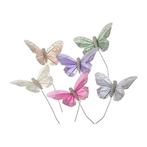 Feather Butterflies Pastel Sparkle