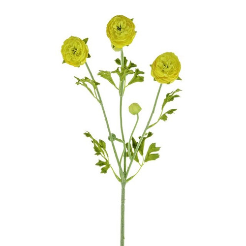 Artificial Ranunculus Spray Yellow 65 cm