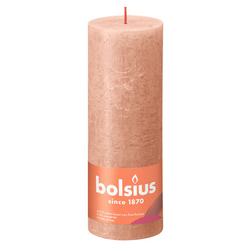 Bolsius Rustic Shine Pillar Candle 190 x 68- Creamy Caramel