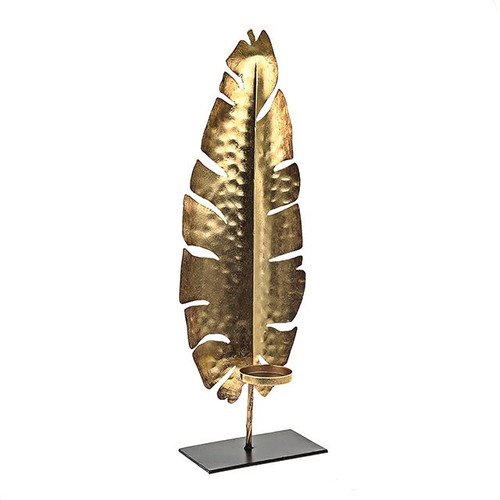 Willow Leaves On Stand Gold 53 cm