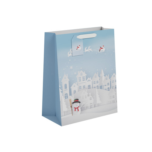 Village Scene Gift Bag L