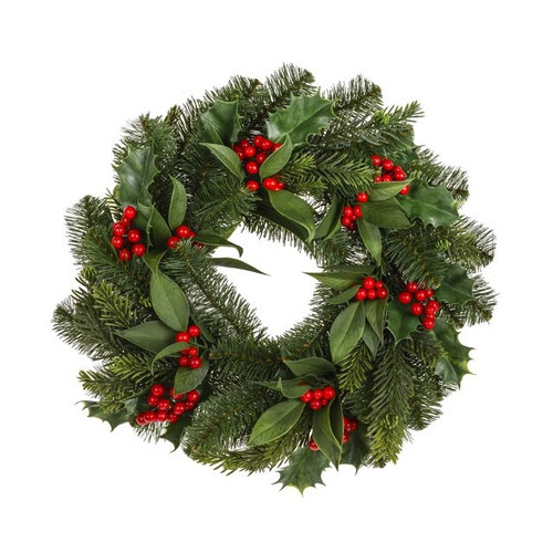 Pine And Berry Wreath 30cm