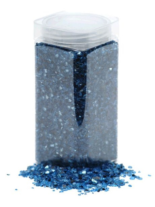Mirrored Glass Granules 1-4 mm 550 ml Blue