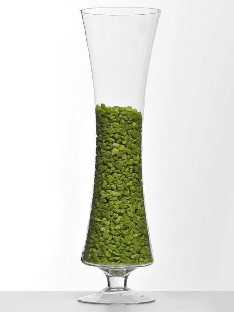 Glass Footed Waisted Vase 60Cm